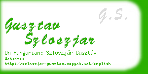 gusztav szloszjar business card